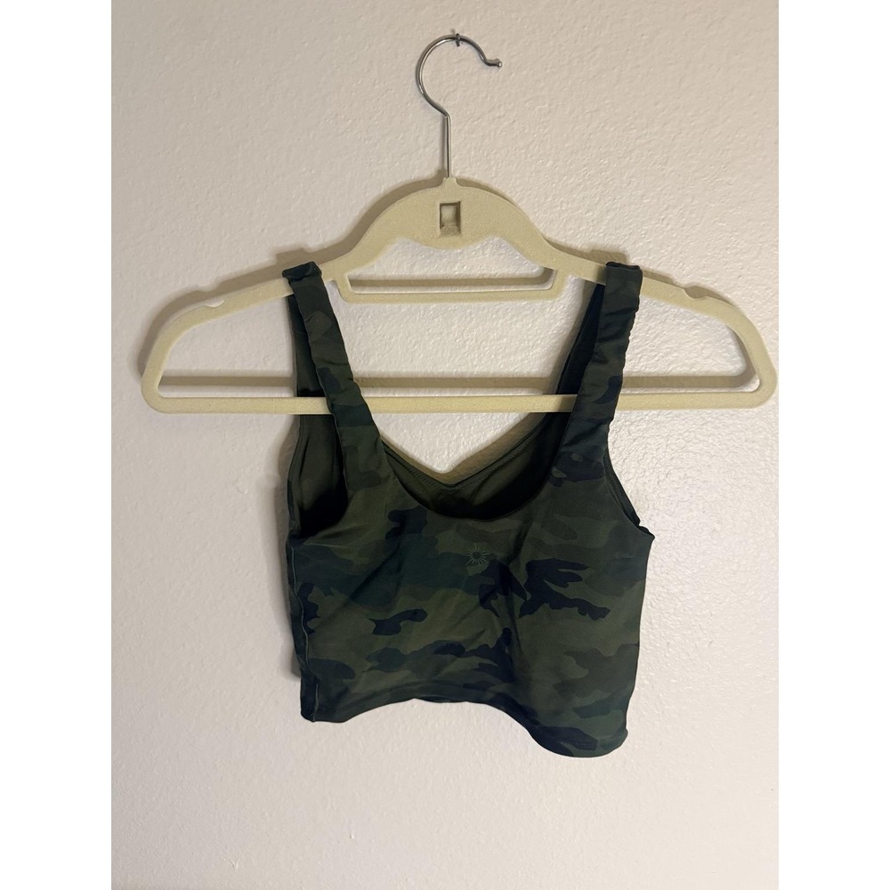 OFFLINE by Aerie Tank Top Womens XS Green Camo Excellent Real Me Cropped Cami - Picture 2 of 5